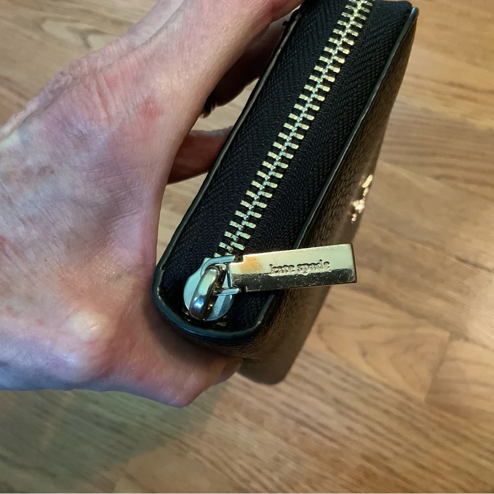 Kate Spade Black Pebble Leather Bag and Matching Wallet
